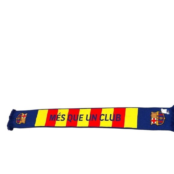 FBC Barcelona Authentic Official Licensed Reversible Soccer Scarf Winter Blue NW - Picture 5 of 11